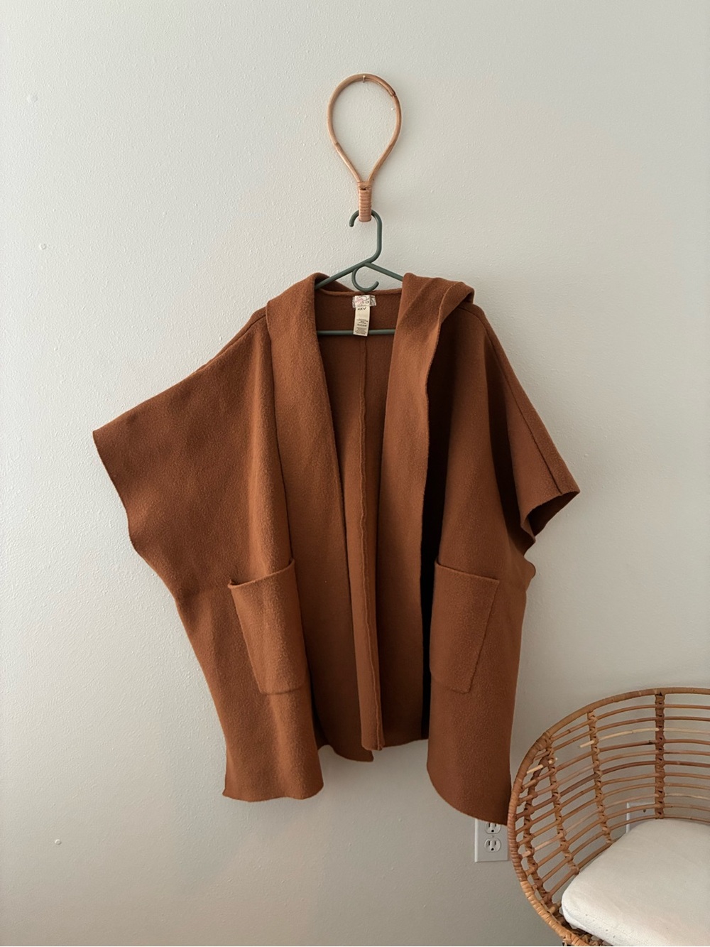 Free People All I Need Cozy Hooded Duster - Tobacco